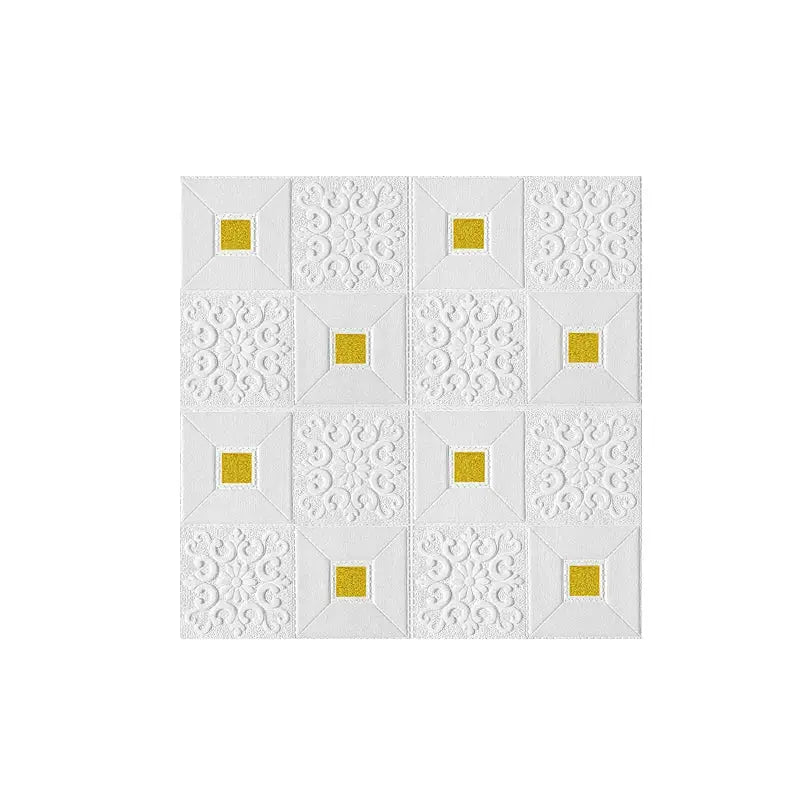 10 Pieces 70x70 CM 3D Brick Foam Wall Panels Waterproof Self Adhesive Ceiling Wallpaper Decoration