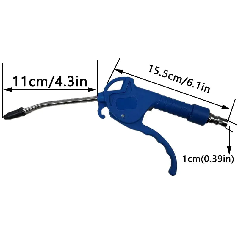 Air Blow Gun High Flow For Compressor With Angled Bent Nozzle Short Style Pneumatic Tool Three Colors Available