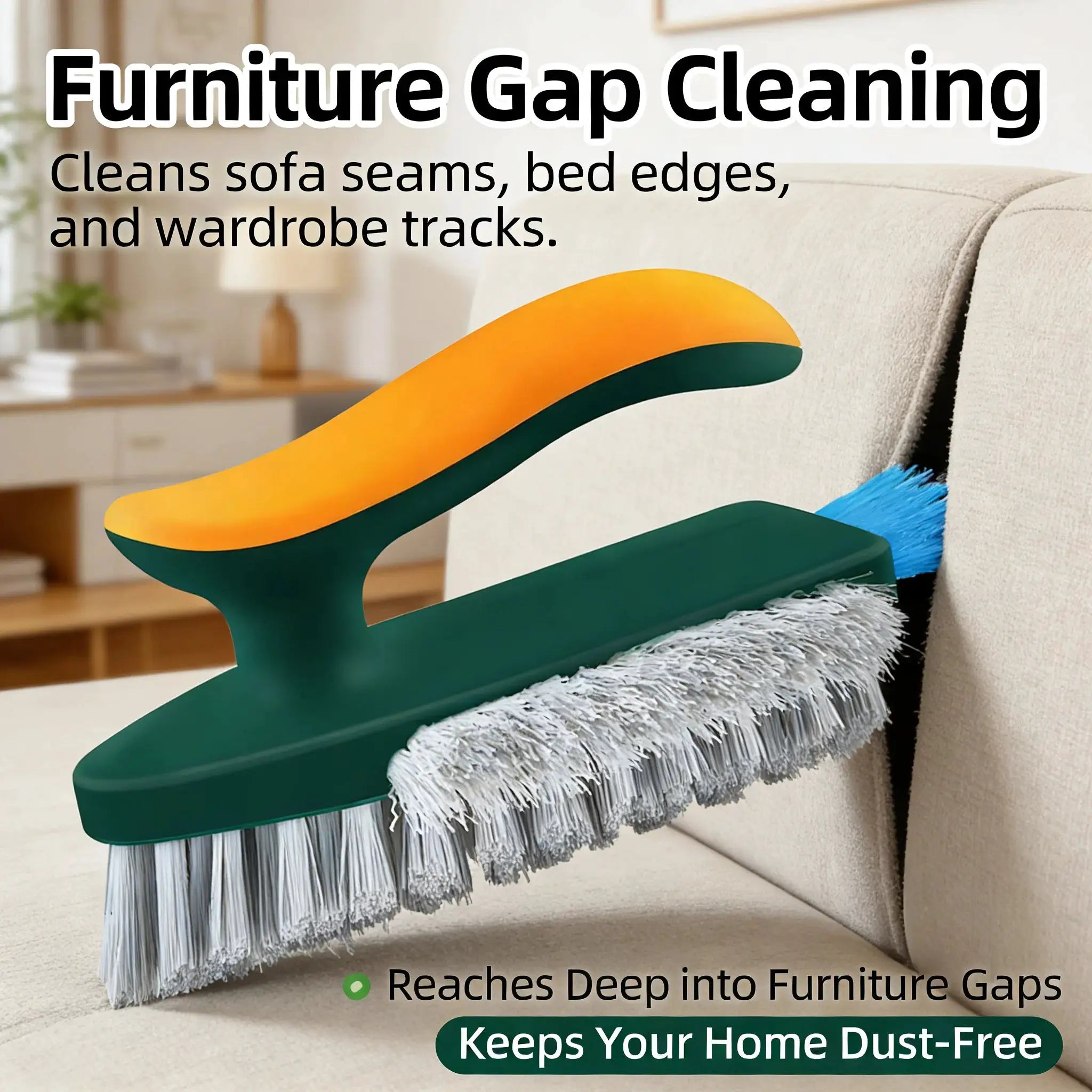 3 In 1 Multi Function Cleaning Brush With Hard Bristle Scrub Gap Brush And T Handle Grout Cleaner For Bathroom Kitchen
