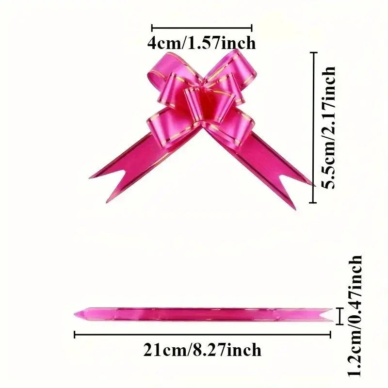 100 Pcs Ribbon Pull Bows Bulk Pack For Party Wedding Christmas Tree Gift Wrapping And Decor