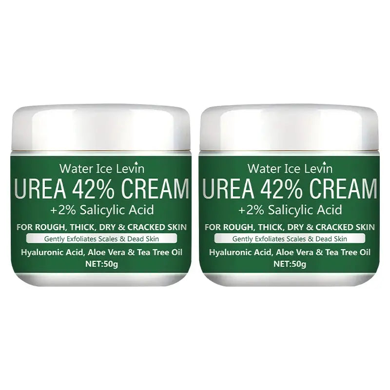 Water Ice Levin UREA 42% CREAM +2% Salicylic Acid; two 50 g jars for rough, thick, dry and cracked skin.