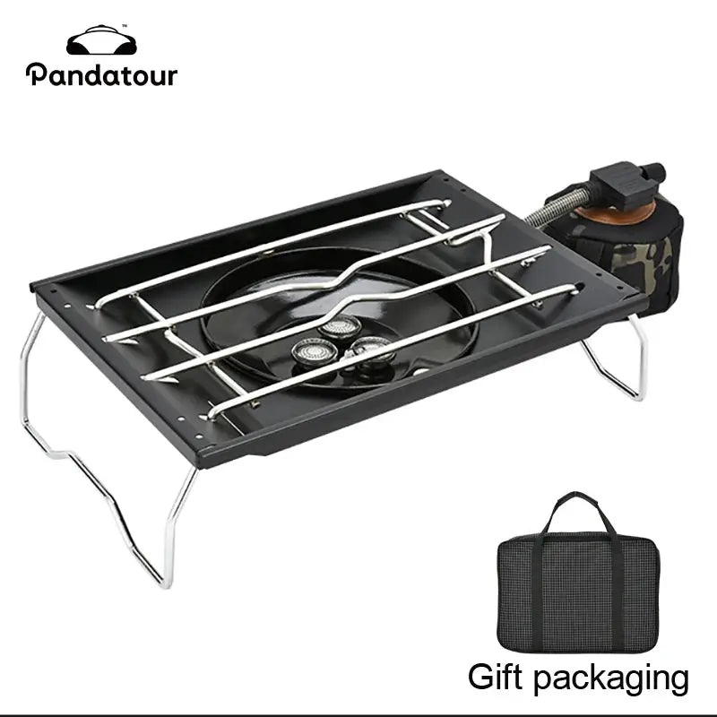Pandatour IGT Camping Stove With Super High Firepower Stainless Steel Tabletop Desktop One Touch Folding Stove
