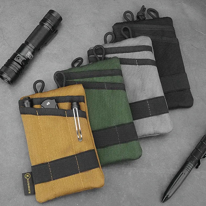 Kosibate Tactical EDC Molle Pouch Mini Wallet Card Holder Belt Waist Pack Durable Nylon Camping Hiking Hunting Outdoor