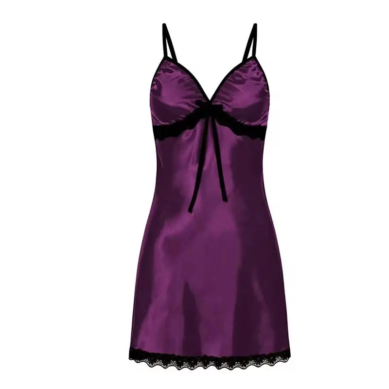 Aurora Lace Suspender Nightgown Plus Size Sleeveless V Neck Pajama Set Available In Multiple Colors