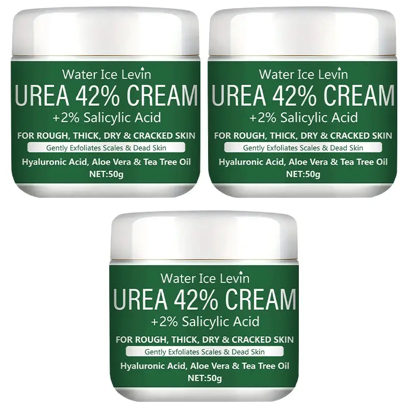 Water Ice Levin Urea 42% Cream +2% Salicylic Acid, 3 x 50g jars for rough, dry & cracked skin