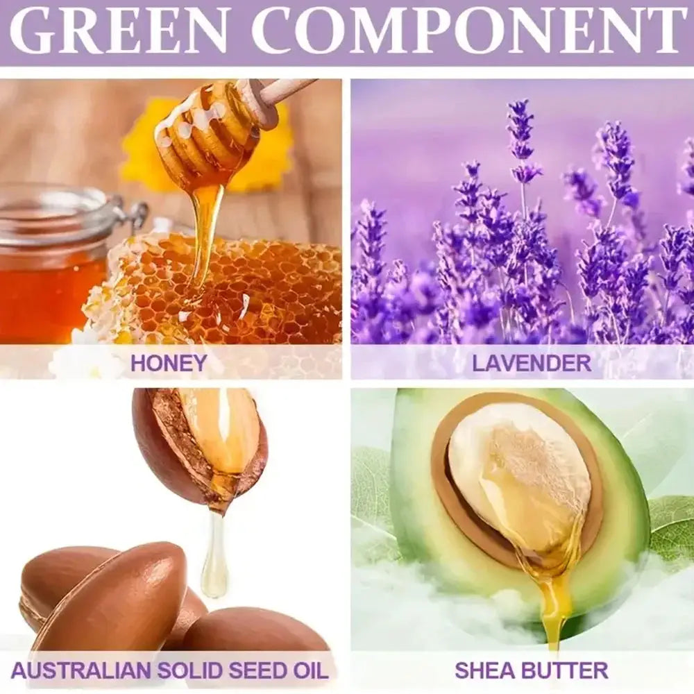 Women's natural anti-deodorant lotion with lavender, honey, shea butter, and Australian solid seed oil — four ingredients