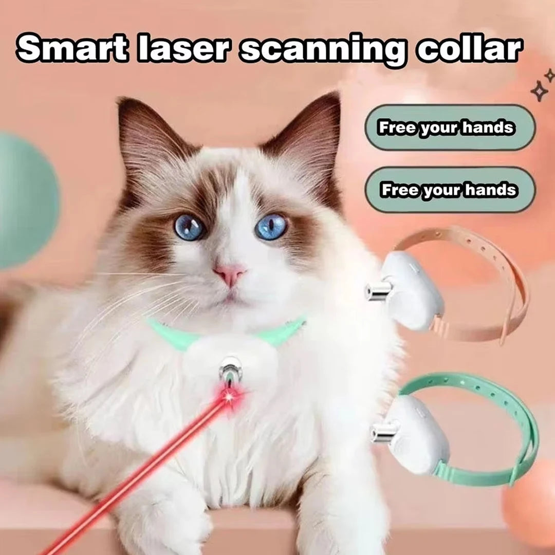 Rechargeable Laser Cat Teasing Collar Infrared Interactive Toy