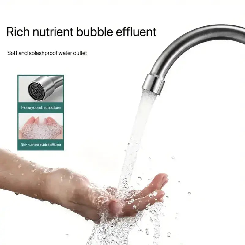 Stainless steel kitchen faucet with hot and cold water, splash-proof