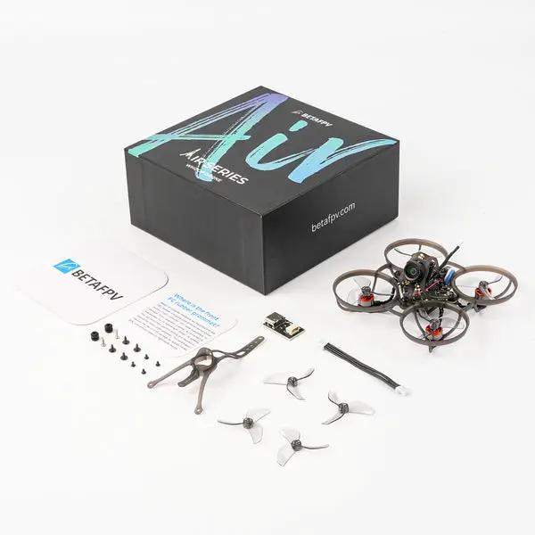 BETAFPV Air65 ll brushless whoop quadcopter kit with black box, spare props, and toolset