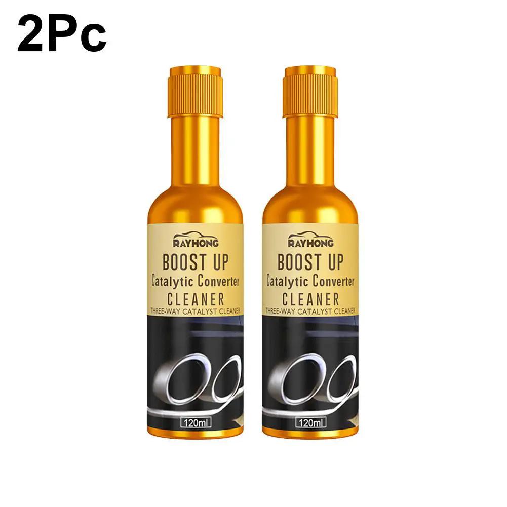 Rayhong Boost Up catalytic converter cleaner bottles, 2-pack, amber 120ml each