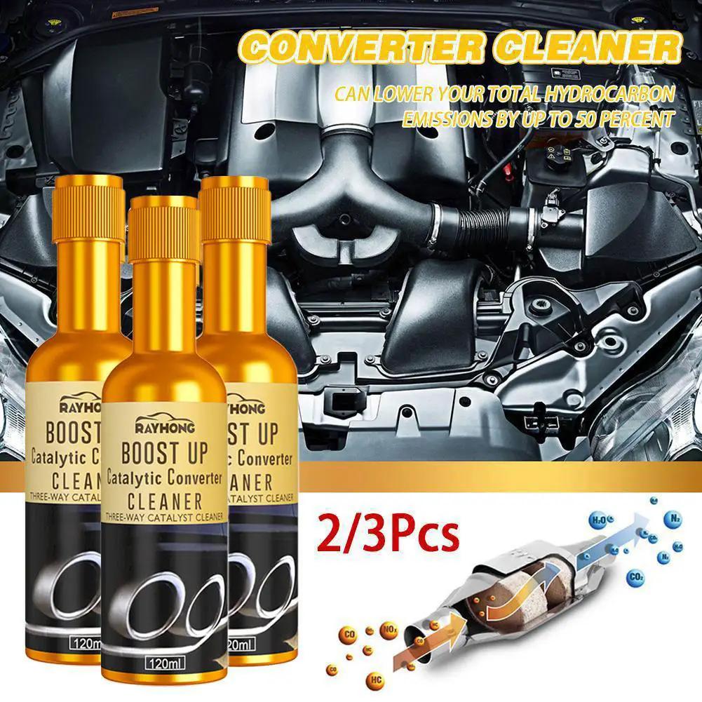 Boost Up catalytic converter cleaner 3-pack in orange bottles with Rayhong label