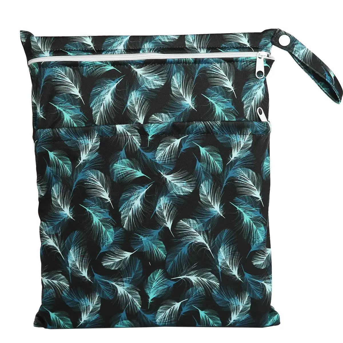 Sigzagor Wet Dry Bag With Two Zippers Waterproof Reusable 36cm By 29cm For Baby Diapers Nappies Soiled Clothes Swimwear