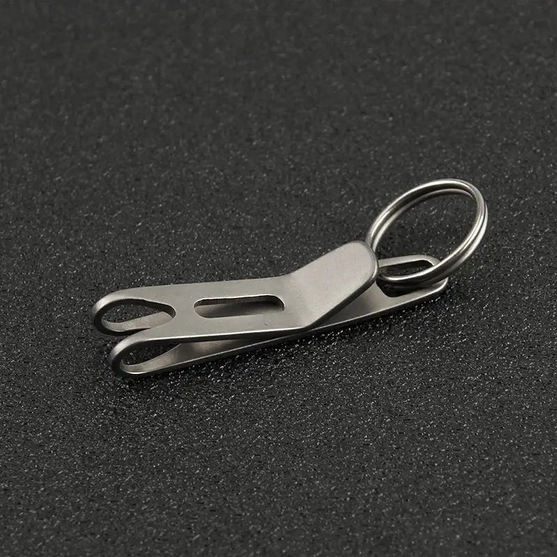 1pc titanium clasp key ring with buckle hook, Simples Market outdoor EDC tool