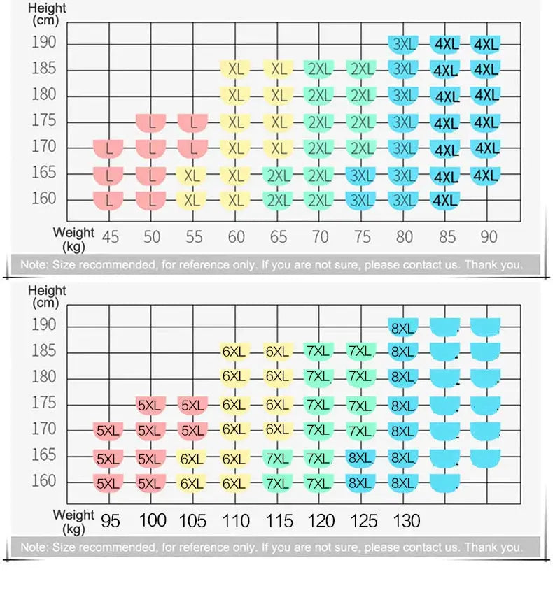 Simples Market bamboo fiber men's underwear 4-pack; size chart shows L–8XL across weight and height ranges.