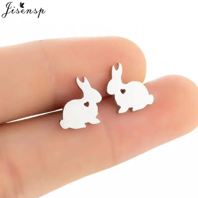 Stainless Steel Stud Earrings For Women Fashion Jewelry Multiple Animal Designs Hummingbird Leaf Music Fairy Gift - Simples Market