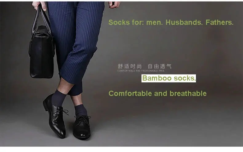 Men's bamboo fiber dress socks by Simples Market, black, compression, 10-pair lot, plus size 42–45