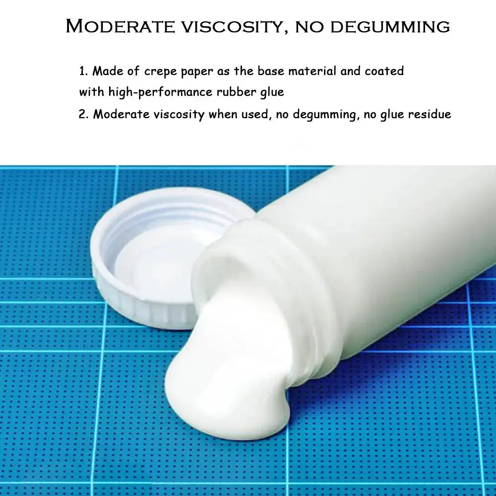 20M Low Viscosity White Masking Tape Crepe Paper 6mm To 50mm Width Single Side Adhesive For Oil Painting Sketching