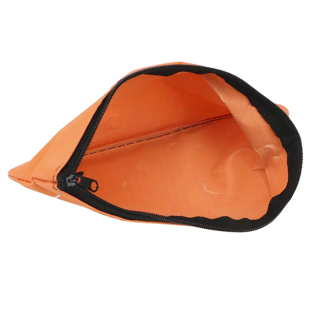 Orange canvas Oxford toolkit bag with waterproof zipper for portable tool storage