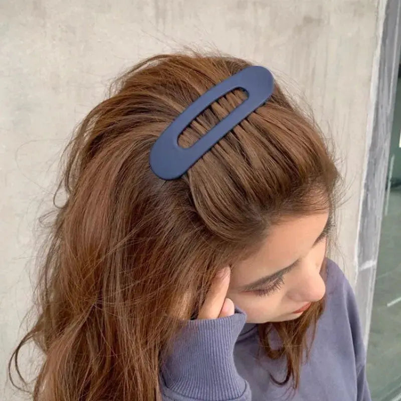 Korean Frosted Large Hair Clips Acrylic Barrette Non Slip Toothed Geometric Design For Women And Girls
