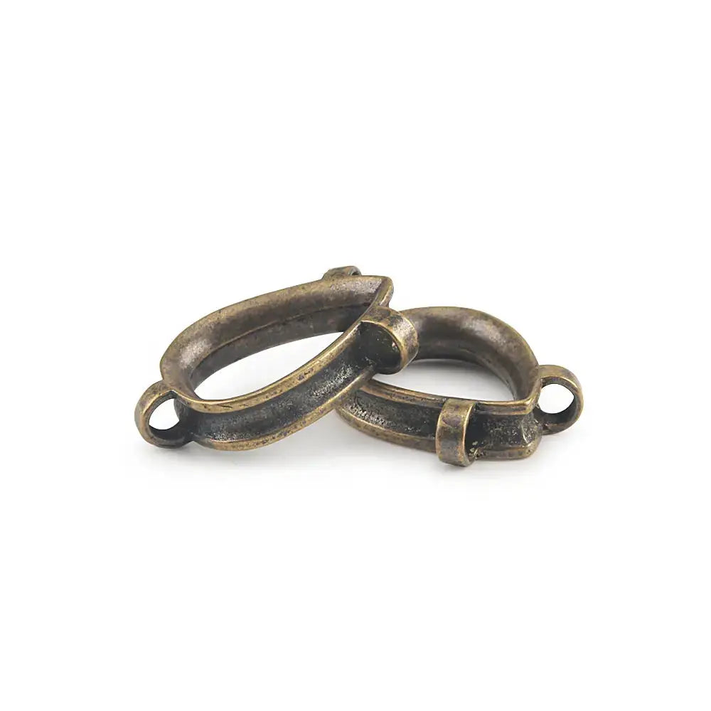 Brass keyring rings with loop ends, 2-pack for paracord DIY by Simples Market