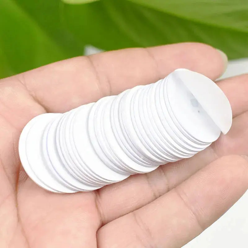 Simples Market RFID coin tags, 125kHz TK4100/EM4100, adhesive sticker, 25–30mm, read-only, 10 pcs for access control