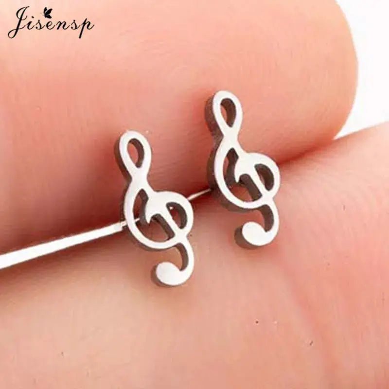 Stainless Steel Stud Earrings For Women Fashion Jewelry Multiple Animal Designs Hummingbird Leaf Music Fairy Gift - Simples Market