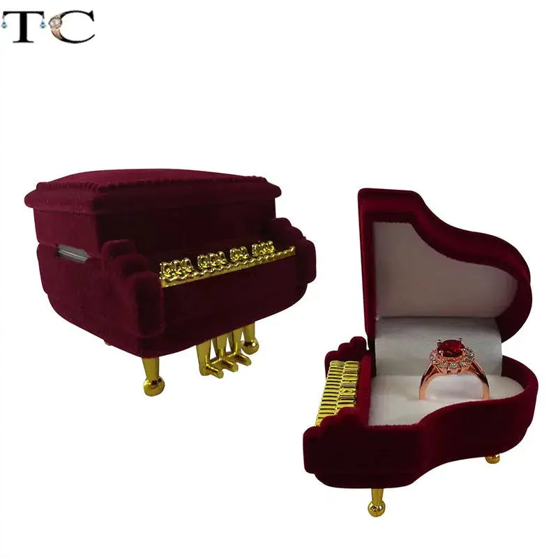 Creative Velvet Jewelry Box Mini Ring Box for Earrings and Rings Storage Display Gift Case