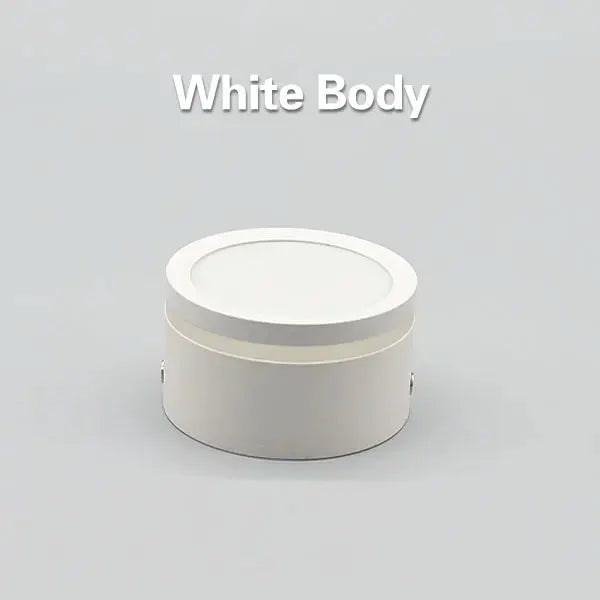 LED surface-mounted downlight with a white body, round ceiling fixture
