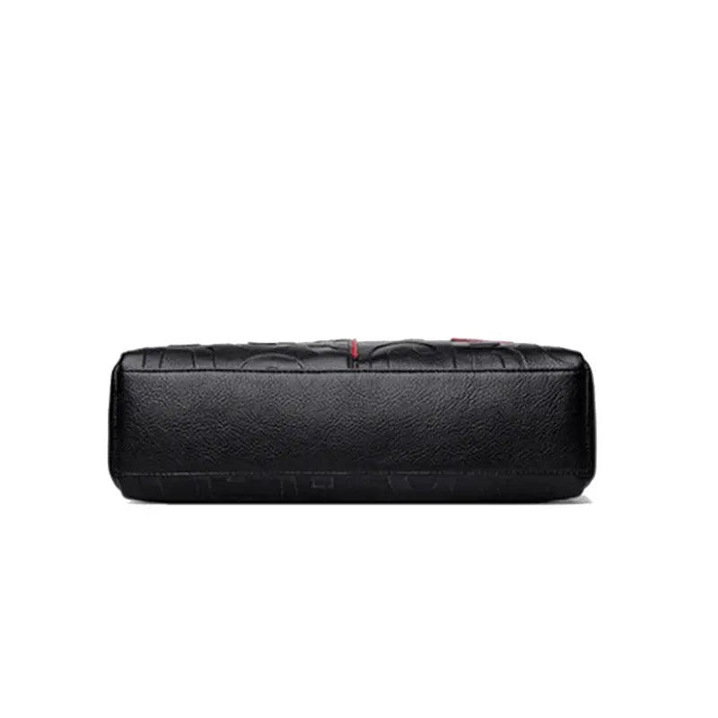 PU leather crossbody bag by Simples Market in black with large capacity for travel