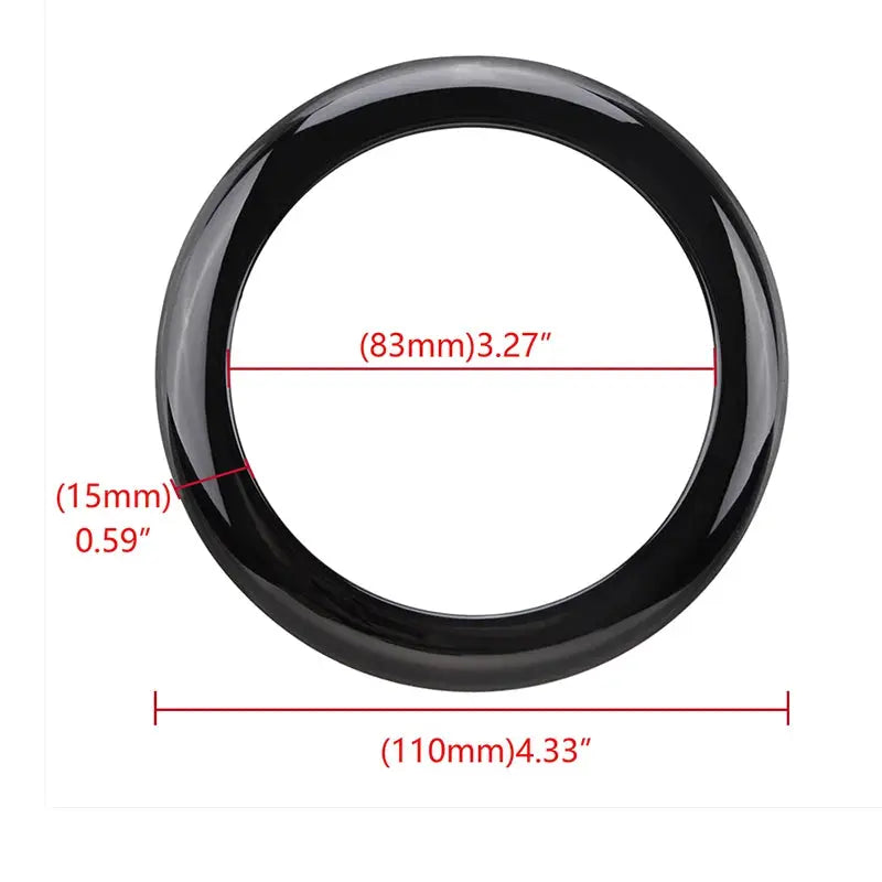 Simples Market car rear badge ring cover frame in black carbon fiber pattern for BMW 1 Series F20/F21 (2011-2019)
