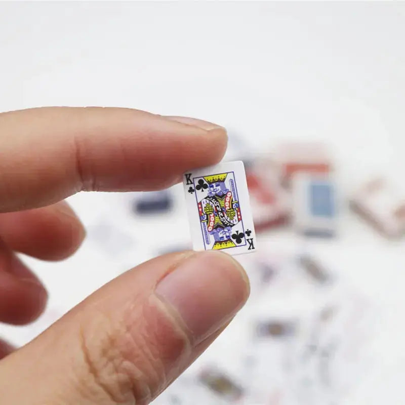 Funny Cute Mini Playing Cards for Poker Games Spoof Gifts Travel Toys Prank Props Dollhouse Miniature Cards