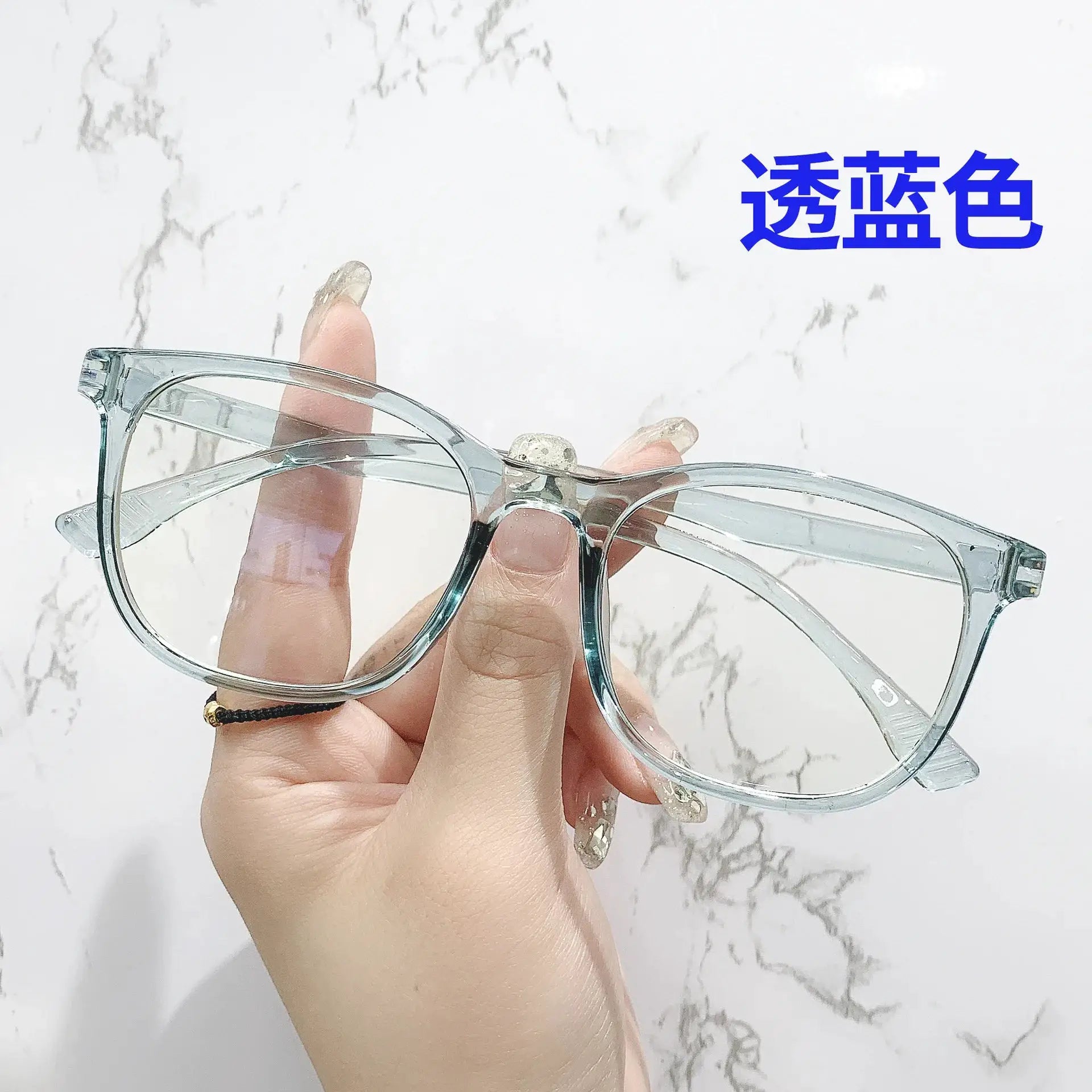 OptiGuard Transparent Computer Glasses Unisex Anti Blue Light Blocking Eyewear With Square Frame