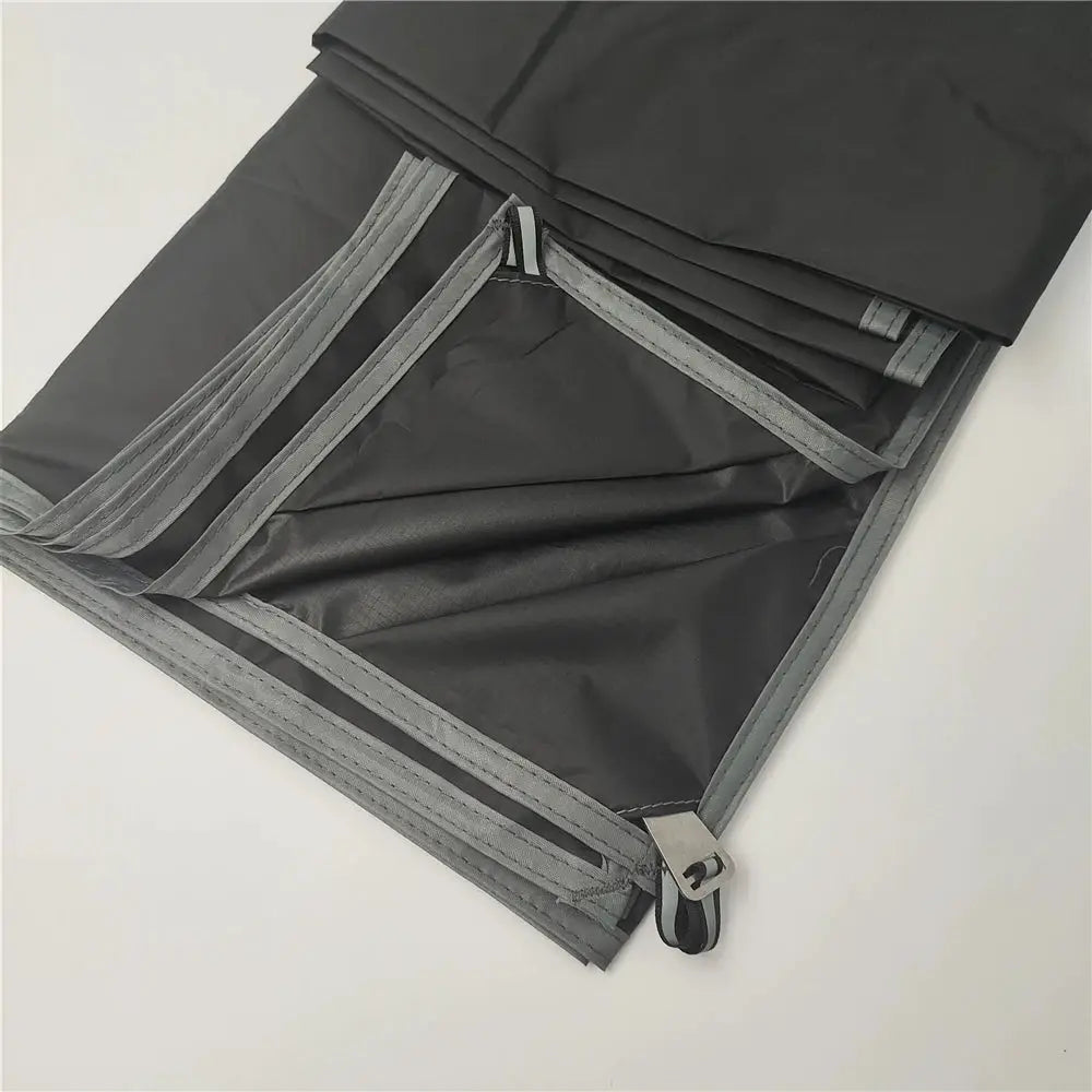 Waterproof camping mat with pegs by Simples Market in dark gray, ultralight large portable travel tent mattress