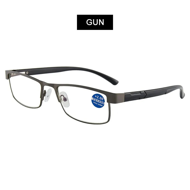 StellarSight Unisex Stainless Steel Reading Glasses With Anti Blue Light Lenses For Men And Women Presbyopic Eyewear