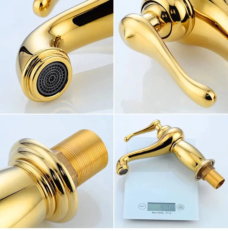 Bathroom faucet antique bronze finish, solid brass, single-handle basin sink tap ELFCT001 by Simples Market