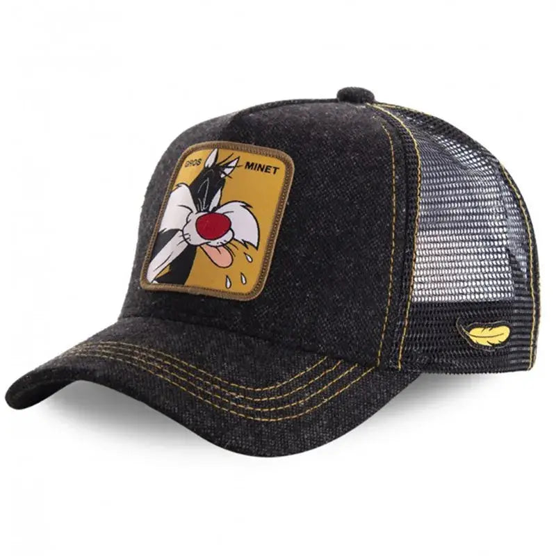Unisex Anime Cartoon Patch Baseball Cap High Quality Trucker Hat Men Women Sun Shield