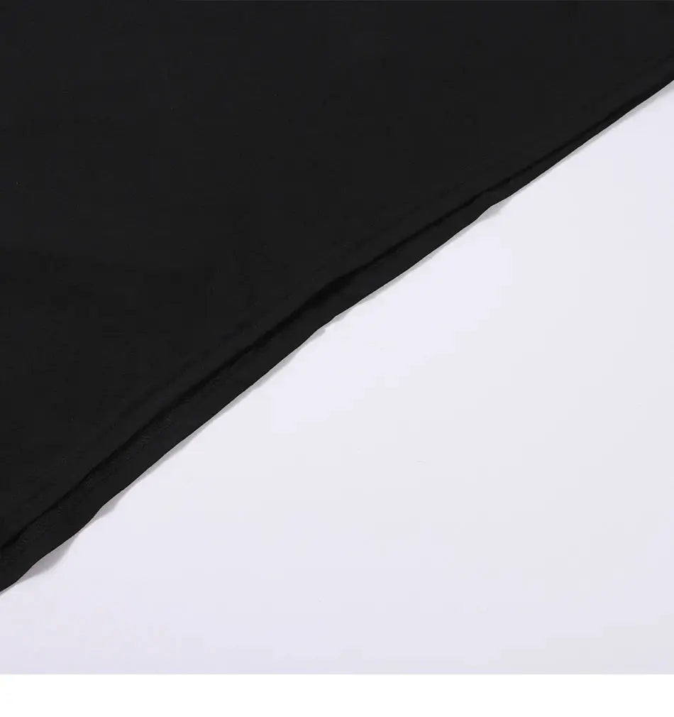 Cotton irregular women's blouse by Simples Market, solid black long-sleeve pullover with O-neck