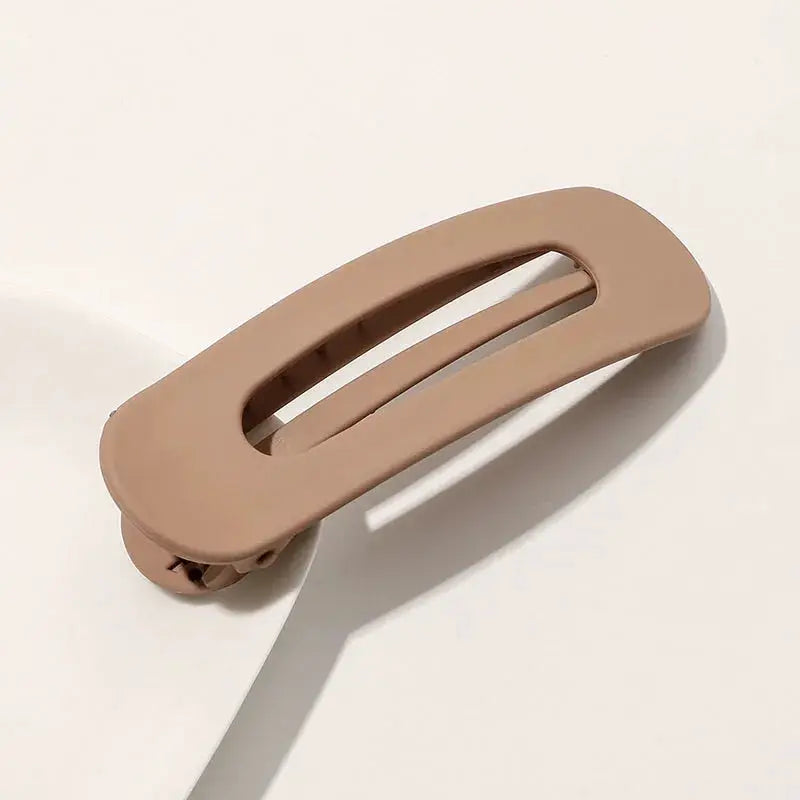 Korean Frosted Large Hair Clips Acrylic Barrette Non Slip Toothed Geometric Design For Women And Girls