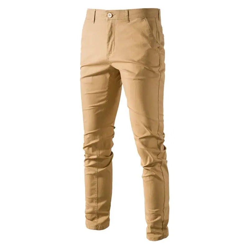 AIOPESON men's casual cotton slim-fit khaki trousers Simples Market