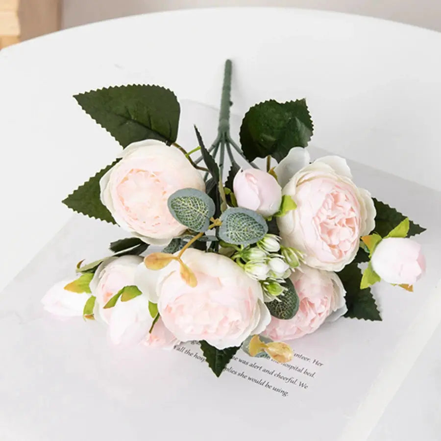 30cm Artificial Silk Peony Bouquet For Home Decor Wedding Centerpieces Vase Decoration Props