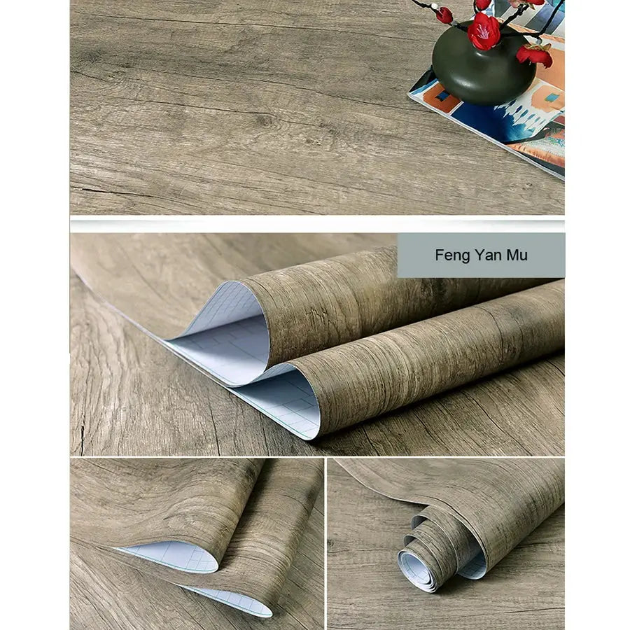 NovaWood PVC Waterproof Self Adhesive Wallpaper Roll Realistic Wood Grain Vinyl For Furniture Cabinets And DIY Decor