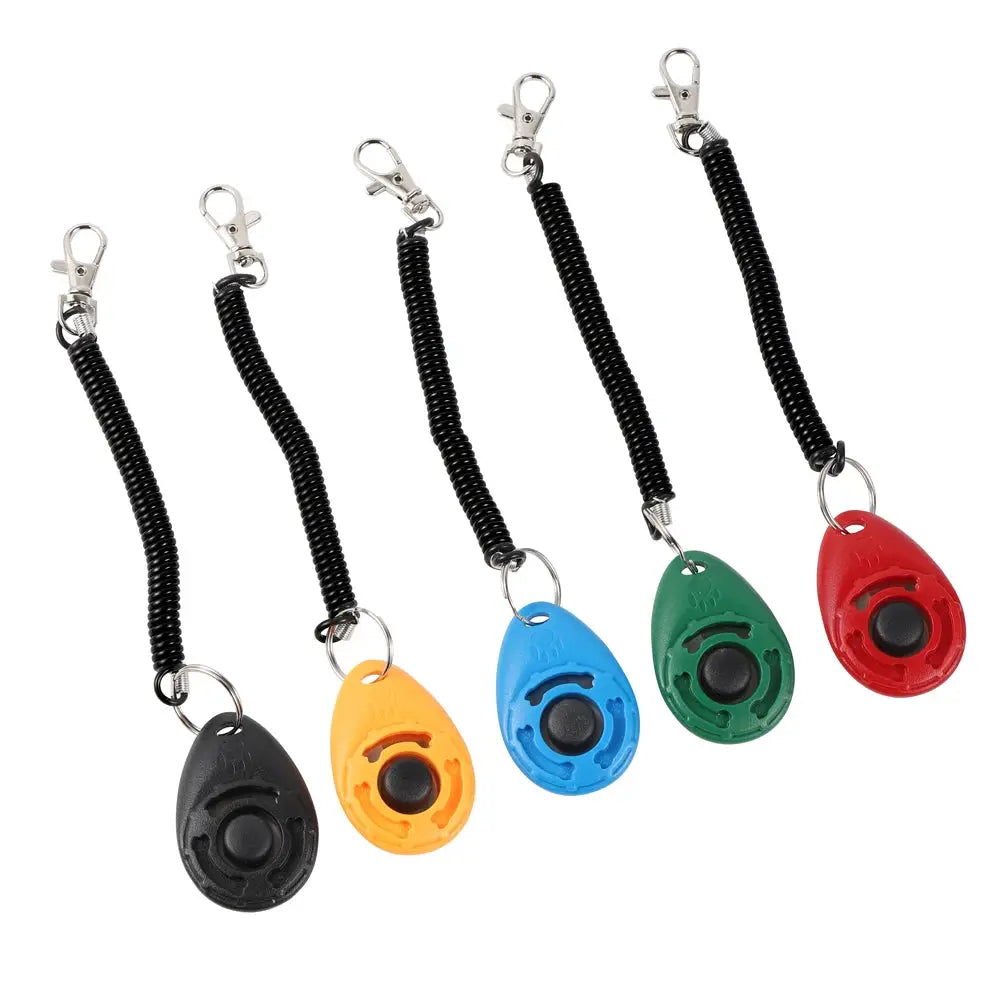 Dog Training Clicker For Dogs And Cats With Adjustable Wrist Strap Plastic Trainer Aid Sound Feedback