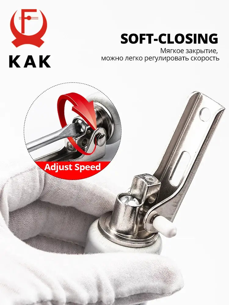 KAK soft-closing door closer, 35kg pneumatic hardware with adjustable speed