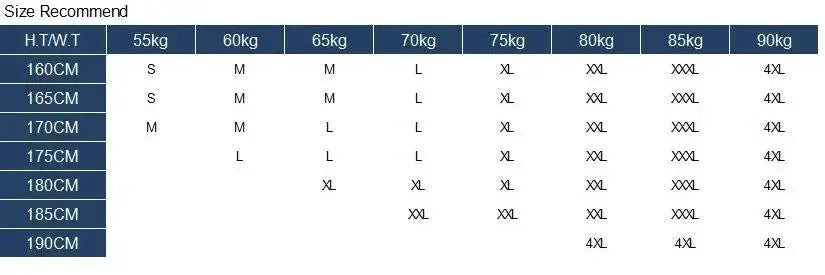 Simples Market men's business dress shirt size chart with height and weight recommendations.