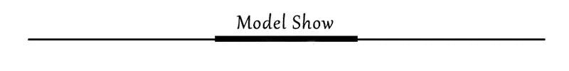 Model Show banner with decorative horizontal lines and centered text