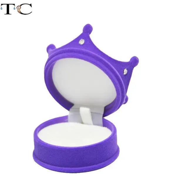 Creative Velvet Jewelry Box Mini Ring Box for Earrings and Rings Storage Display Gift Case