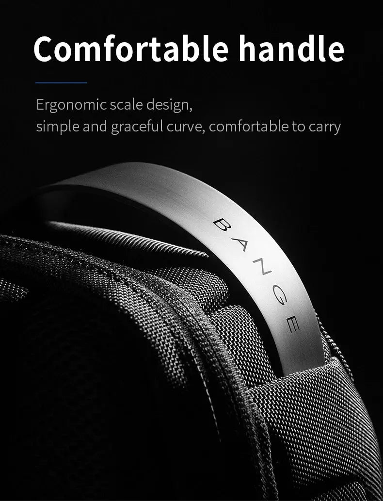 BANGE headphones close-up; black over-ear design with metal headband and cushioned ear cups