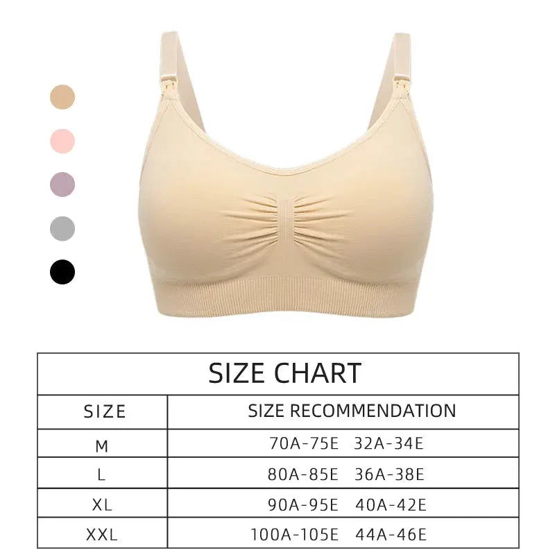 Beauforme Plus Size Nursing Bra Breathable Seamless Maternity Underwear For Breastfeeding Push Up