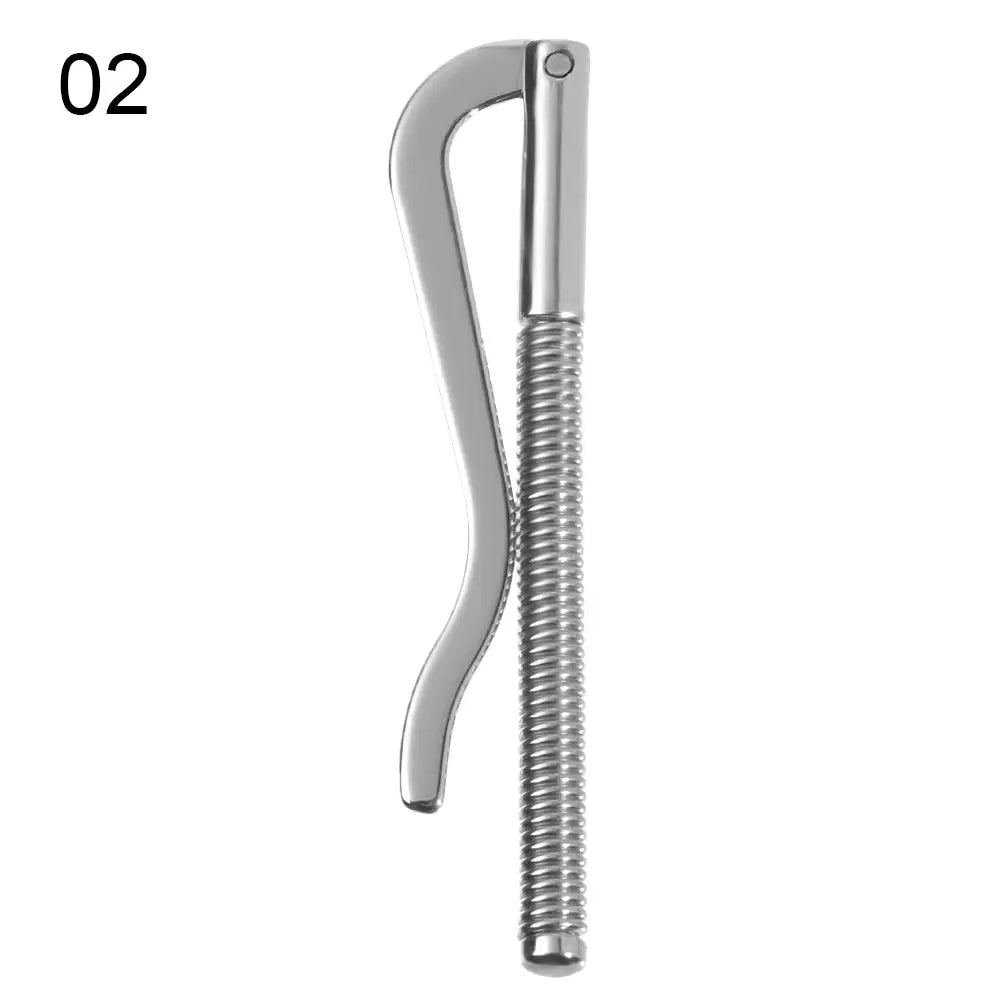 Metal money clip wallet with spring clamp, silver finish