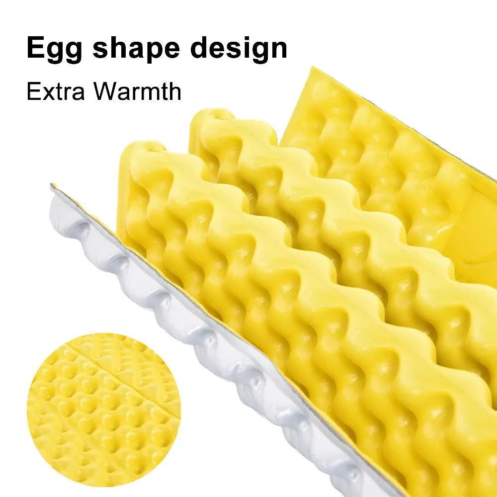 Widesea outdoor foldable camping mat, ultralight yellow XPE foam sitting cushion, waterproof Simples Market